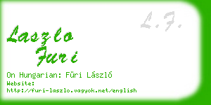 laszlo furi business card